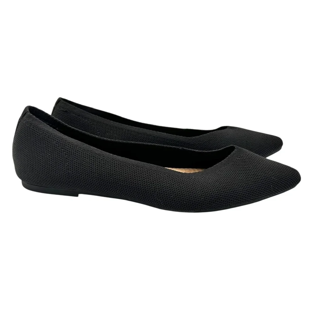 Old Navy Womens Pointy‎ Toe Knit Ballet Flats Blackjack Black Size 6